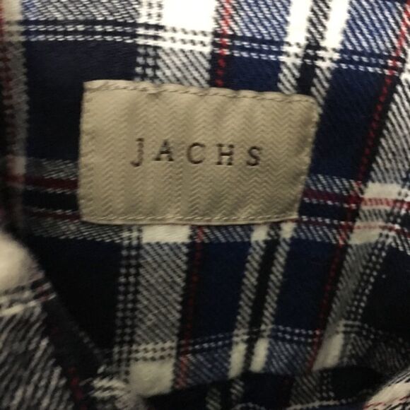 JACHS Thick, heavy %100 cotton twill plaid button down - Picture 4 of 9
